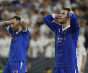 Soccer Football - Europa League - Final - Eintracht Frankfurt v Rangers - Ramon Sanchez Pizjuan, Seville, Spain - May 18, 2022 Rangers' Steven Davis reacts after a missed chance REUTERS/Susana Vera Photo: SUSANA VERA/REUTERS