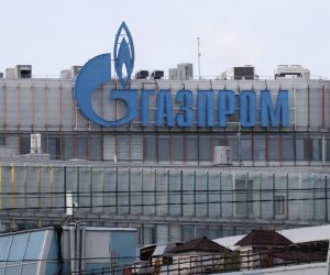 epa09989840 A Gazprom office in St. Petersburg, Russia, 01 June 2022. Gazprom has confirmed on the day the suspension of gas supplies to Denmark's Orsted as well as to Shell Energy Europe Limited 'due to failure to pay in rubles.' Russian President Putin announced on 31 March that he signed a decree on transitioning to payments for Russian natural gas in rubles for 'unfriendly countries', threatening supply disruption unless target nations comply.  EPA/ANATOLY MALTSEV