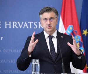 02.06.2022., Zagreb - Konferencija za medije nakon sastanka predsjednika Vlade Andreja Plenkovica i izvrsnog potpredsjednika Europske komisije za Valdisa Dombrovskisa.  Photo: Sanjin Strukic/PIXSELL