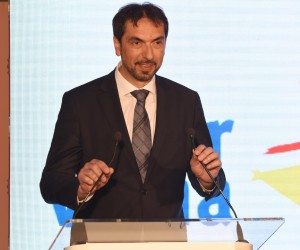 03.06.2015., Sarajevo, BiH - Na konferenciji za novinare odrzanoj u dvorani Zetra predstavljene su visokosigurnosne akreditacije koje ce se koristiti prilikom posjeta Svetoga Oca Sarajevu. Govorili su predstavnik za sigurnost Irfan Nefic, predsjednik Fedaracije BiH Marinko Cavara, sef promocije Nevenko Herceg i direktor Nadbiskupiskog centra pastoral mladih Simo Marsic. Marinko Cavara. r"nPhoto: Hrvoje Jelavic/PIXSELL