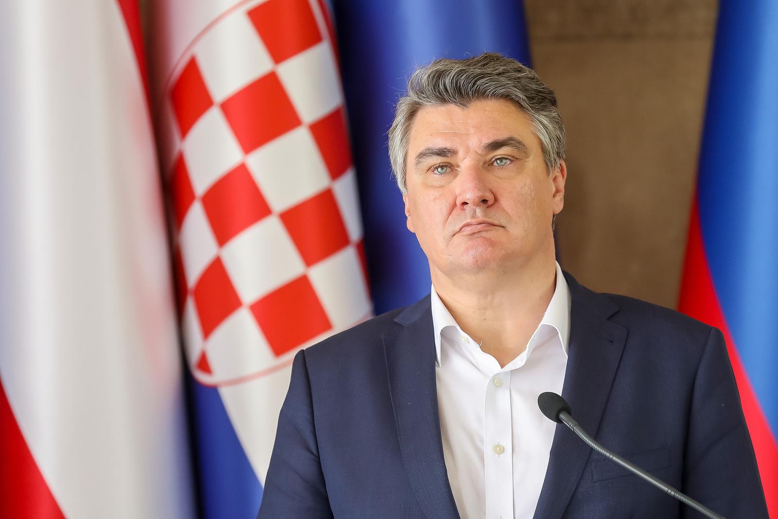 03.06.2022..,Pula  - 
Predsjednik Republike Hrvatske Zoran Milanovic domacin je 9. Trilateralnog sastanka na kojem je ugostio predsjednika Republike Austrije Alexandera Van der Bellena i predsjednika Republike Slovenije Boruta Pahor. Hrvatski predsjednik Zoran Milanovic.  Photo: Srecko Niketic/PIXSELL
