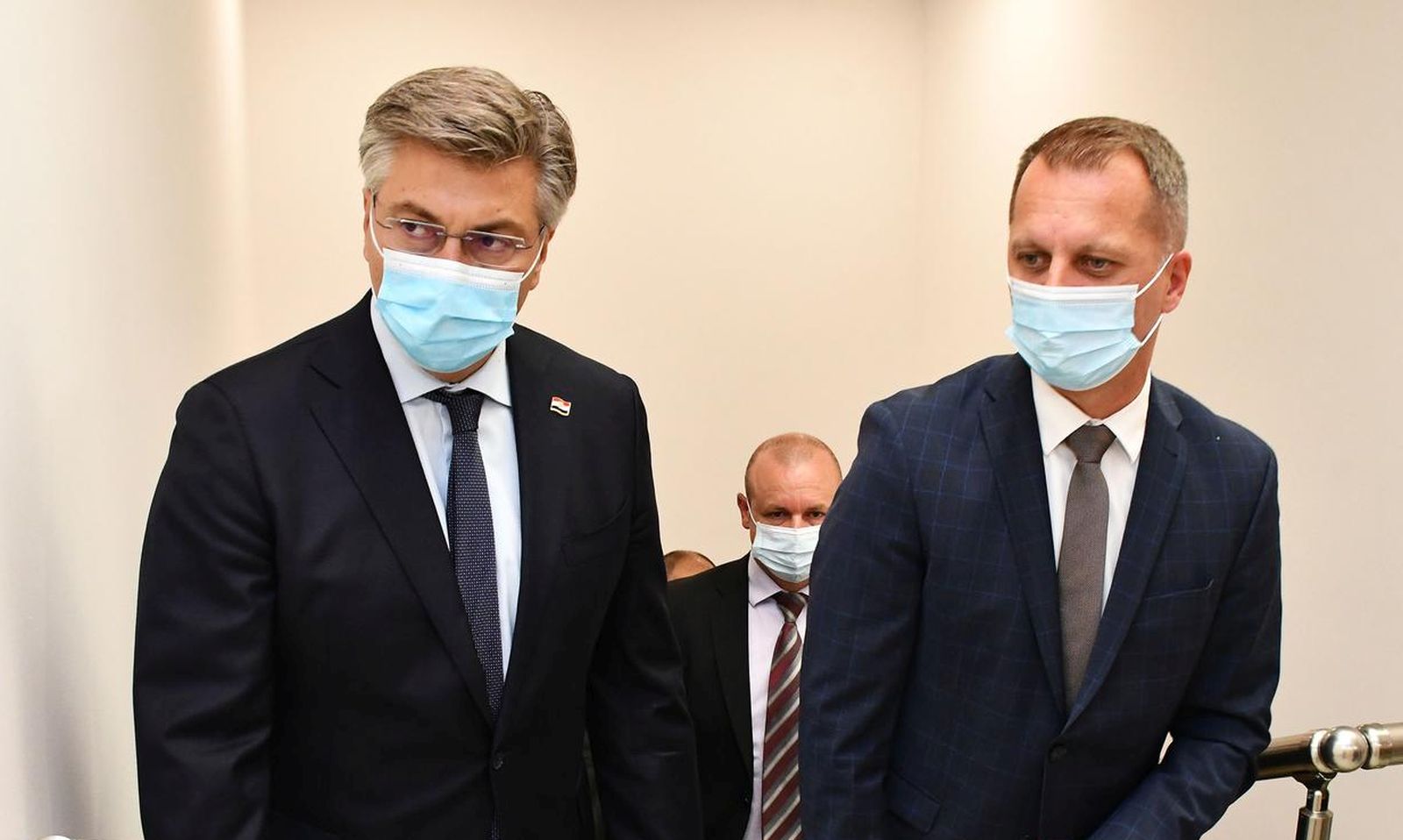 03.09.2021., Virovitica - Predsjednik Vlade Andrej Plenkovic sudjelovao je na svecanoj sjednici Zupanijske skupstine Viroviticko-podravske zupanije, u povodu obiljezavanja Dana zupanije. Igor Androvic, Andrej Plenkovic.rPhoto: Ivica Galovic/PIXSELL