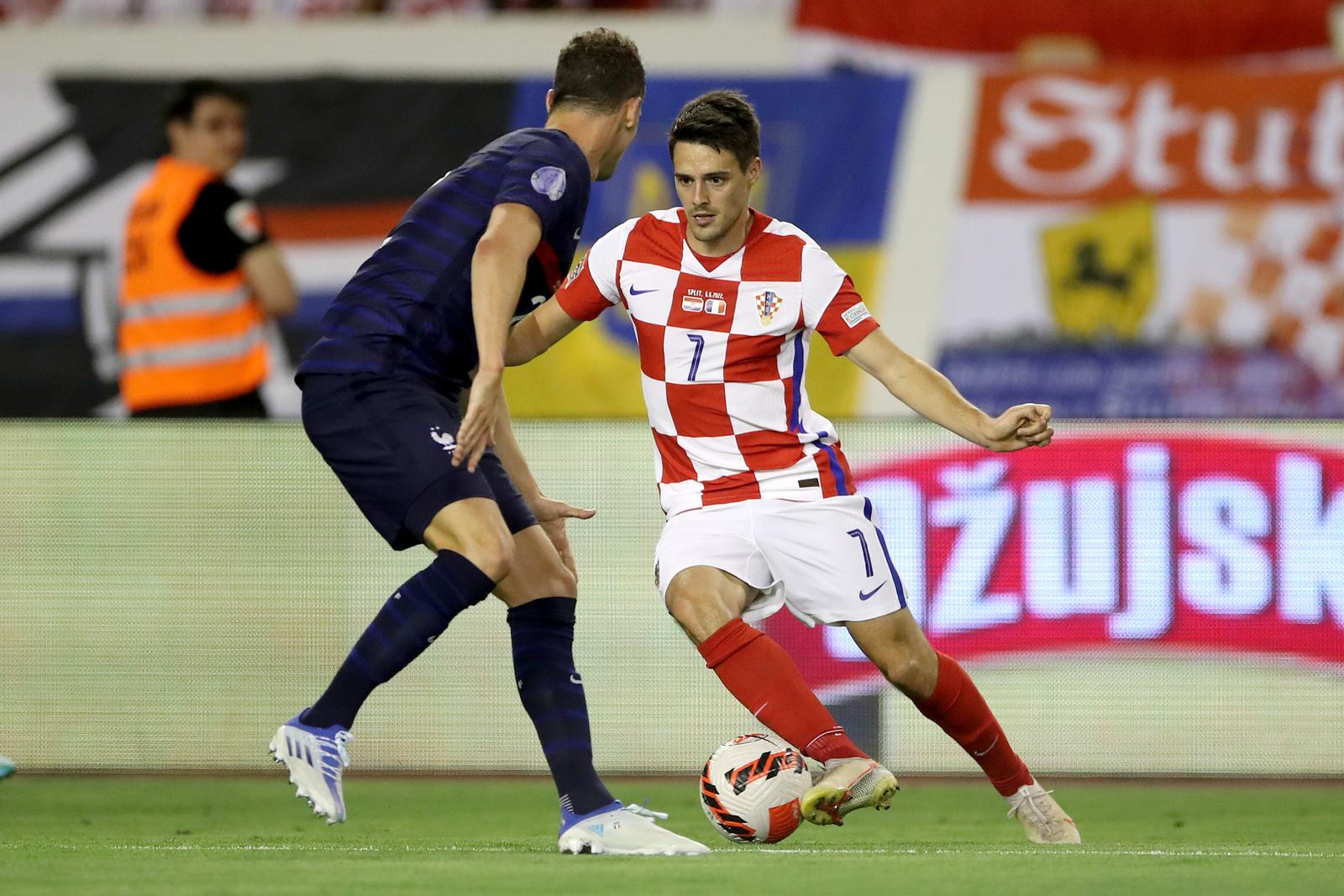 06.06.2022., stadion Poljud, Split - UEFA Liga nacija, Liga A, skupina 1, 2. kolo, Hrvatska - Francuska. Josip Brekalo. Photo: Igor Kralj/PIXSELL