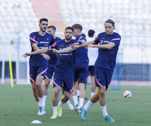 08.06.2022., Stadion Poljud, Split - Trening Hrvatske nogometne reprezentacije na Poljudu.
Josip Sutalo, Luka Ivanusec, Lovro Majer   Photo: Miroslav Lelas/PIXSELL
