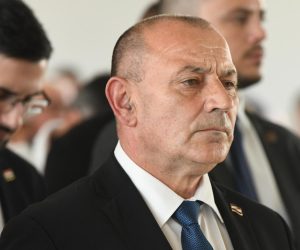 10.06.2022., Sibenik - Svecano otvorenje Veteranskog centar u Sibeniku izgradjenog na prostoru bivse vojarne Bribirskih knezova. Potpredsjednik Vlade i ministar hrvatskih branitelja Tomo Medved.  Photo: Hrvoje Jelavic/PIXSELL