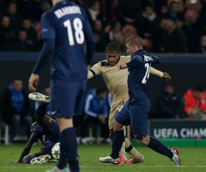 06.11.2012., stadion Park princeva, Pariz, Francuska - UEFA Liga prvaka, skupina A, 4. kolo, PSG - Dinamo Zagreb. Sammir, Marco VerrattirPhoto: Marko Lukunic/PIXSELL