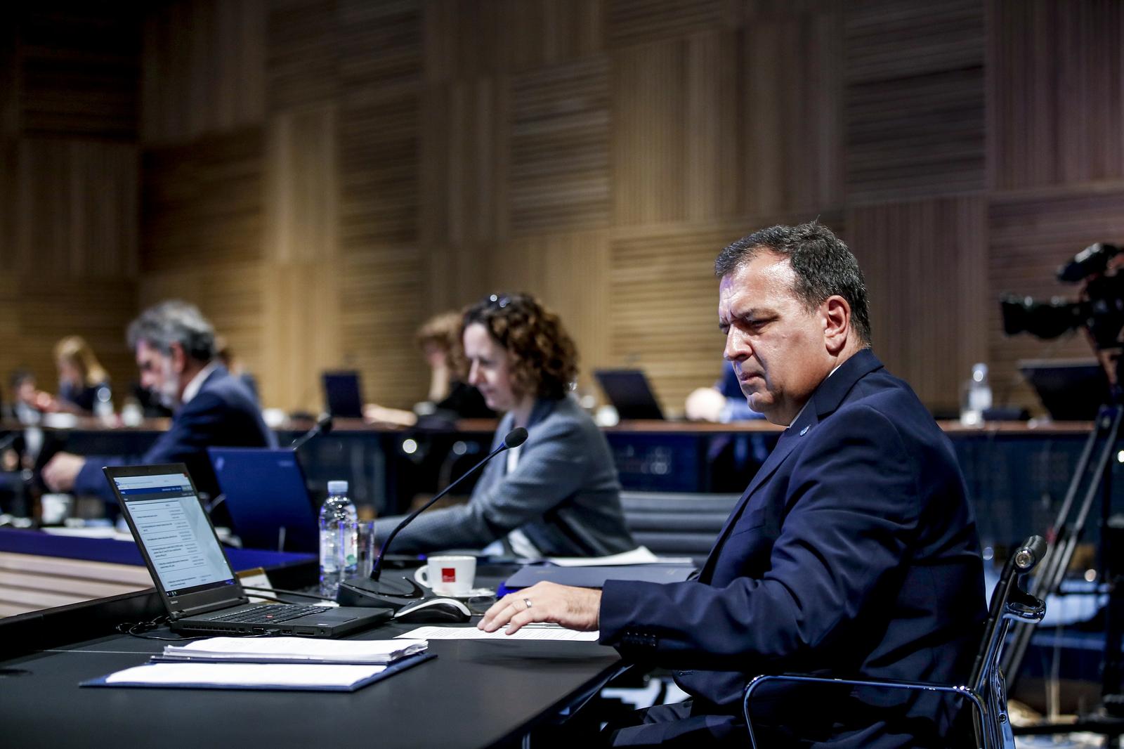 14.04.2022., Zagreb - U Nacionalnoj i sveucilisnoj knjiznici odrzana je sjednica Vlade RH. Vili Beros, ministar zdravstva   Photo: Slavko Midzor/PIXSELL
