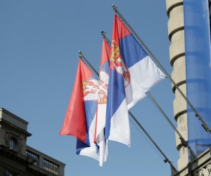 15, September, 2021, Belgrade - The Day of Serbian Unity, Freedom and the National Flag is a new holiday, established last year, and is celebrated on September 15, which is why Belgrade is decorated with Serbian flags flying on the streets, state institutions, business buildings, but also residential buildings. Photo: Milan Maricic/ATAImages/PIXSELLrr15, septembar, 2021, Beograd - Dan srpskog jedinstva, slobode i nacionalne zastave novi je praznik, ustanovljen prosle godine, a obelezava se 15. septembra i zato je Beograd okicen srpskim zastavama koje se vijore na ulicama, drzavnim institucijama, poslovnim zgradama, ali  stambenim zgradama. Photo: Milan Maricic/ATAImages/PIXSELL