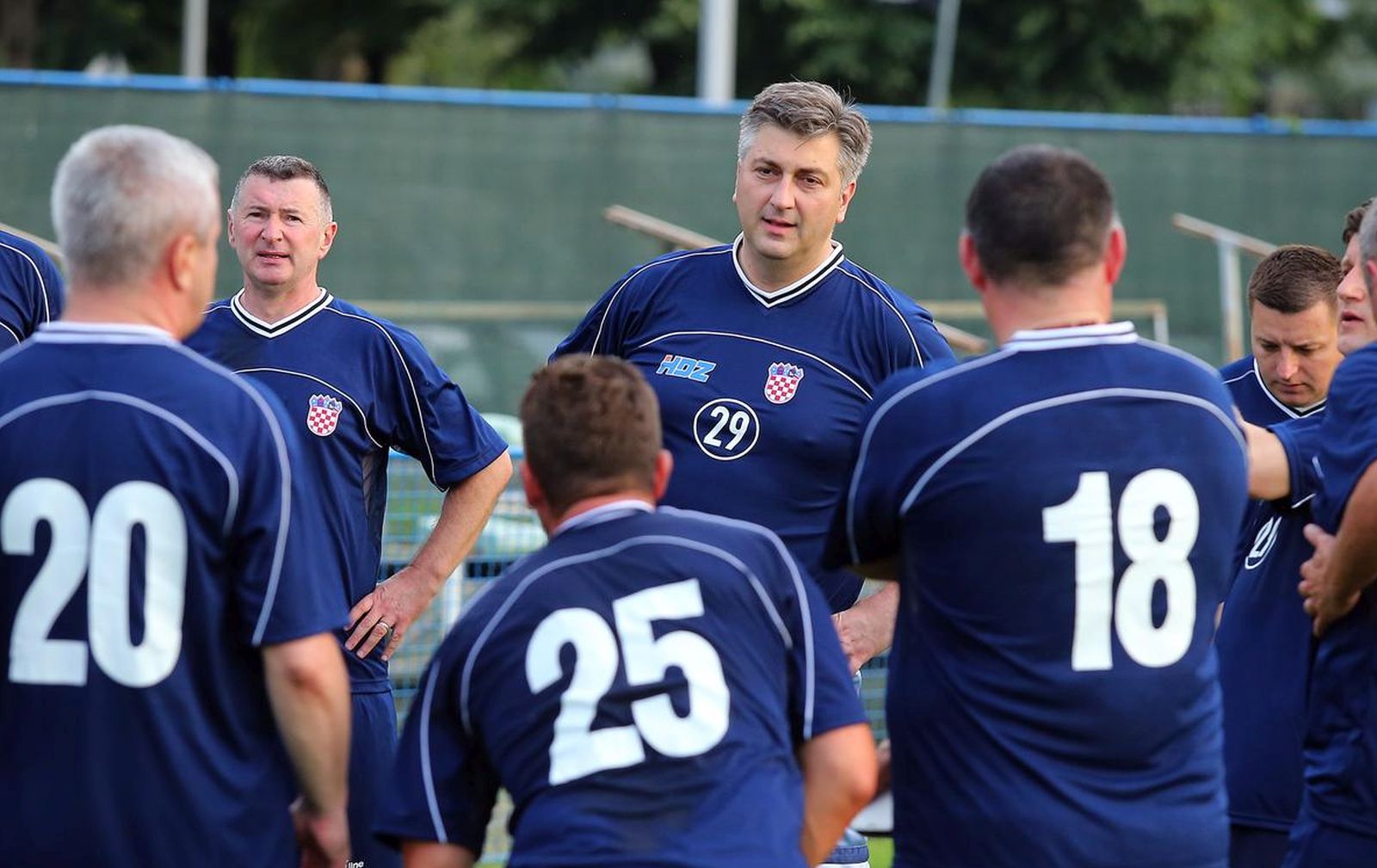 17.06.2018., Zagreb - Proslava 29. obljetnice osnutka HDZ-a u prostorijama NK Jarun. U sklopu proslave odigrana je i tradicionalna nogometna utakmica. Andrej Plenkovic. "n Photo: Jurica Galoic/PIXSELL