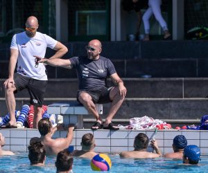 18.06.2022., Zagreb - Trening Hrvatske vaterpolo reprezentacije na vanjskom bazenu Mladost pred odlazak na svjetsko prvenstvo koje se odrzava u Madjarskoj. Photo: Igor Soban/PIXSELL