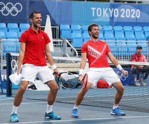 29.07.2021., Japan, Tokio - Olimpijske igre Tokio 2020. Ariake Tennis Park, polufinale muskih parova, Nikola Mektic i Mate Pavic, Hrvatska - Austin Krajicek i Tennys Sandgren, SAD. TOP 2021 Photo: Igor Kralj/PIXSELL