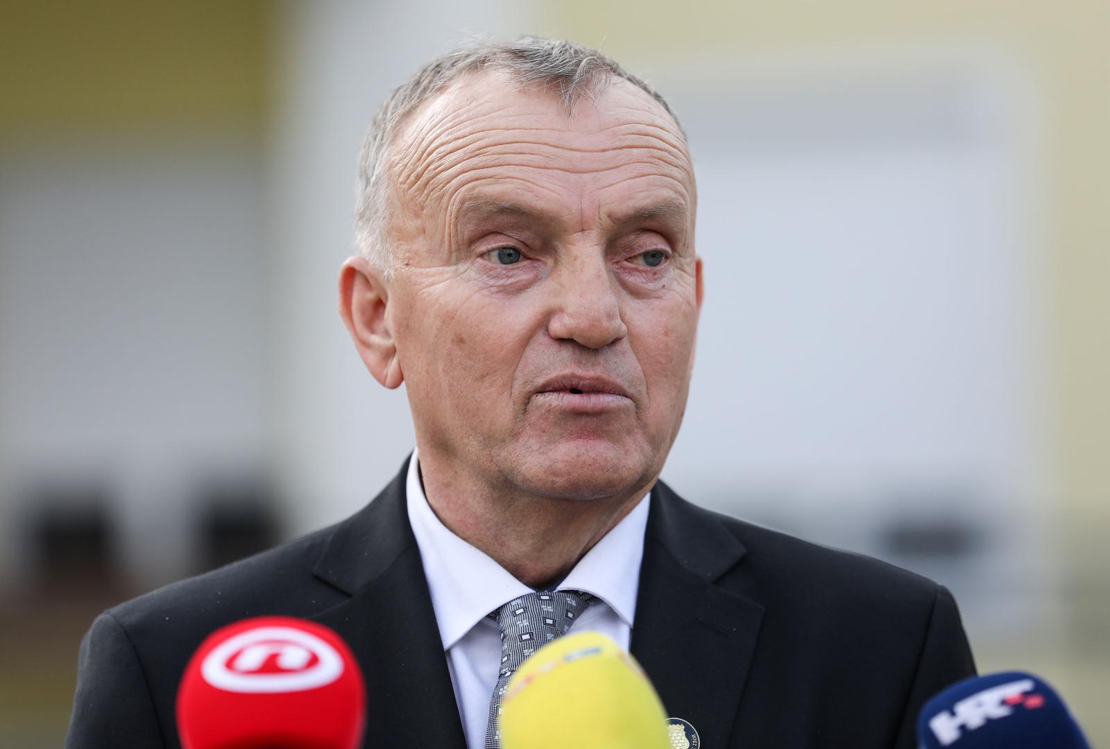 22.01.2022., Zagreb - Rakitje, prostorije Ustanove za sveobuhvatnu skrb "Tigar". Izborna skupstina hrvatskog generalnog zbora. Novoizabrani predsjednik zbora je general bojnik Marinko Kresic.

 Photo: Marin Tironi/PIXSELL