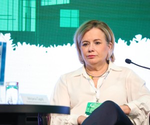 24.05.2022., Zagreb - Konferenija Poslovnog dnevnika Zeleni plan u hrvatskome gospodarstvu – gradjevinarstvo u hotelu Sheraton. Panel diskusija: U raljama inflacije. Mirjana Cagalj. Photo: Luka Stanzl/PIXSELL