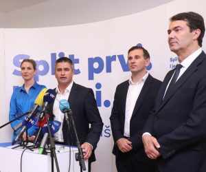 26.06.2022.,Split - Nakon nesluzbenih rezultata izjavu u HDZ-u dali Vice Mihanovic i Zoran Djogas.
  Photo: Ivo Cagalj/PIXSELL