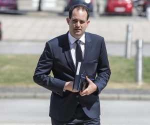 27.05.2022., Zagreb - Dolazak ministara u Nacionalnu i sveucilisnu knjiznicu na sjednicu Vlade Republike Hrvatske. Ivan Malenica, ministar pravosudja i uprave Photo: Robert Anic/PIXSELL