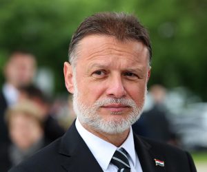 30.05.2022., Zagreb - U prigodi obiljezavanja Dana drzavnosti i 30. obljetnice medjunarodnog priznanja Republike Hrvatske, Predsjednik Vlade Andrej Plenkovic i predsjednik Hrvatskoga sabora Gordan Jandrokovic polozili su vijenac kod Spomenika domovini. Gordan Jandrokovic Photo: Goran Stanzl/PIXSELL