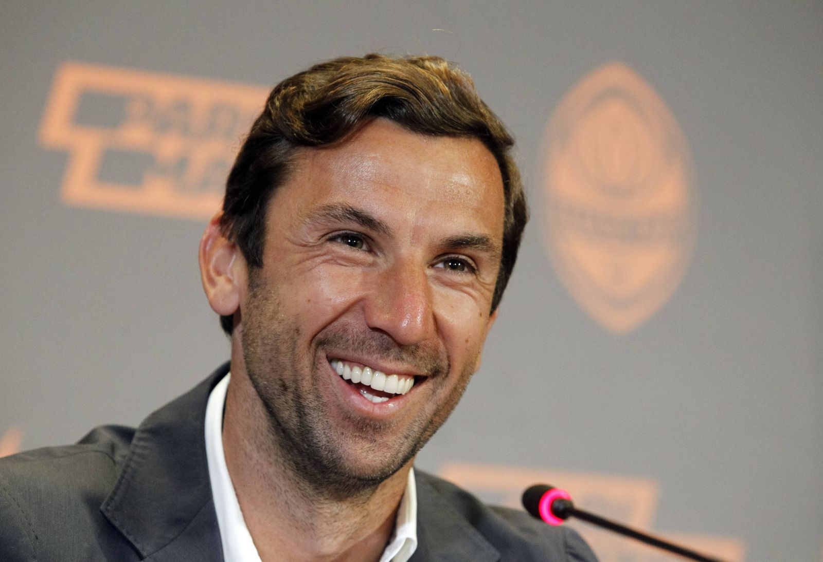 June 21, 2019 - Kiev, Ukraine - The former captain of Shakhtar Donetsk and Croatia national team, Nationalteam Darijo Srna speaks during his first press conference, PK, Pressekonferenz as an assistant manager for Shakhtar Donetsk FC in Kiev. Darijo Srna first press conference in Kiev, Ukraine - 21 Jun 2019  - ZUMAs197 20190621_zaa_s197_130 Copyright: xPavloxGoncharx