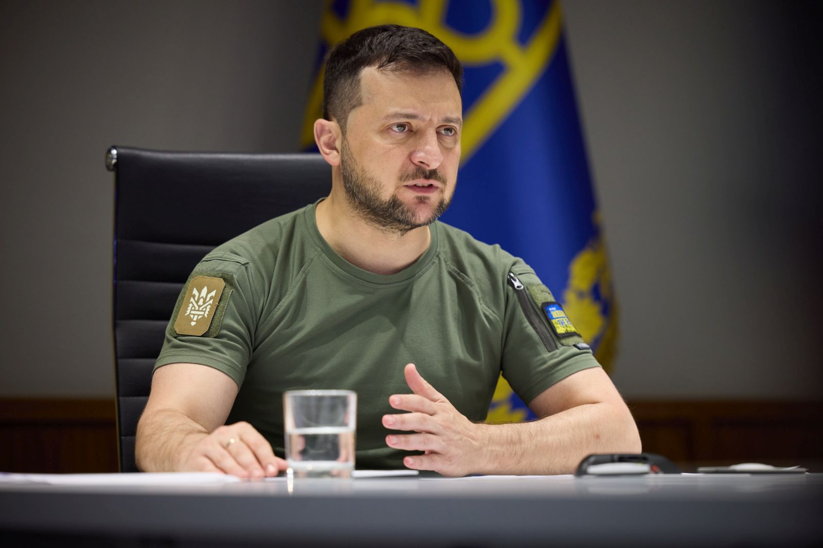 epa10036742 A handout photo made available by the Ukrainian Presidential Press Service shows Ukrainian President Volodymyr Zelensky attending via video link a working session of G7 leaders meeting in Germany, in Kyiv (Kiev), Ukraine, 27 June 2022. According to the presidential office, Zelensky thanked the Group of Seven (G7) countries for the defense and financial support for Ukraine during Russia's invasion. Germany is hosting the G7 summit at Elmau Castle near Garmisch-Partenkirchen from 26 to 28 June 2022.  EPA/UKRAINIAN PRESIDENTIAL PRESS SERVICE HANDOUT -- MANDATORY CREDIT: UKRAINIAN PRESIDENTIAL PRESS SERVICE -- HANDOUT EDITORIAL USE ONLY/NO SALES