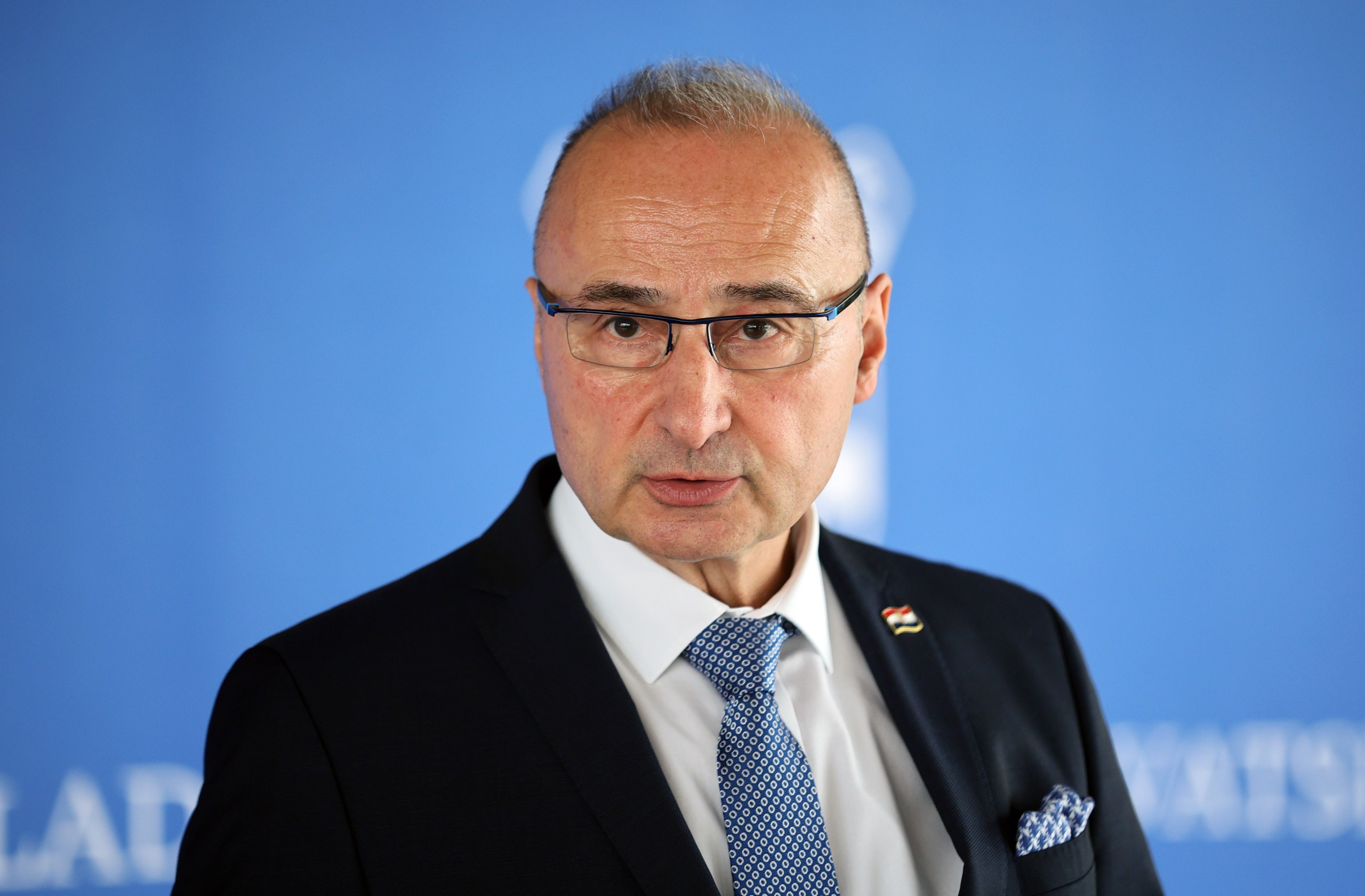 Zagreb, 30.6.2022 - 128. sjednica Vlade Republike Hrvatske. Na slici Gordan Grlić Radman daje izjavu za medije nakon sjednice.
Foto Hina/ Dario GRZELJ/ dag