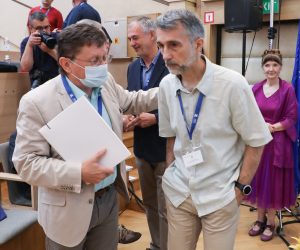 Zagreb, 02.07.2022. -  Nakon četiri godine, Nezavisni sindikat znanosti i visokog obrazovanja održasli su Deseti Sabor Sindikata znanosti s više od 250 delegata, nastavnika, znanstvenika i suradnika. Na fotografiji Vilim RIbić, Tvrtko Smital.
foto HINA/ Admir BULJUBAŠIĆ/ abu