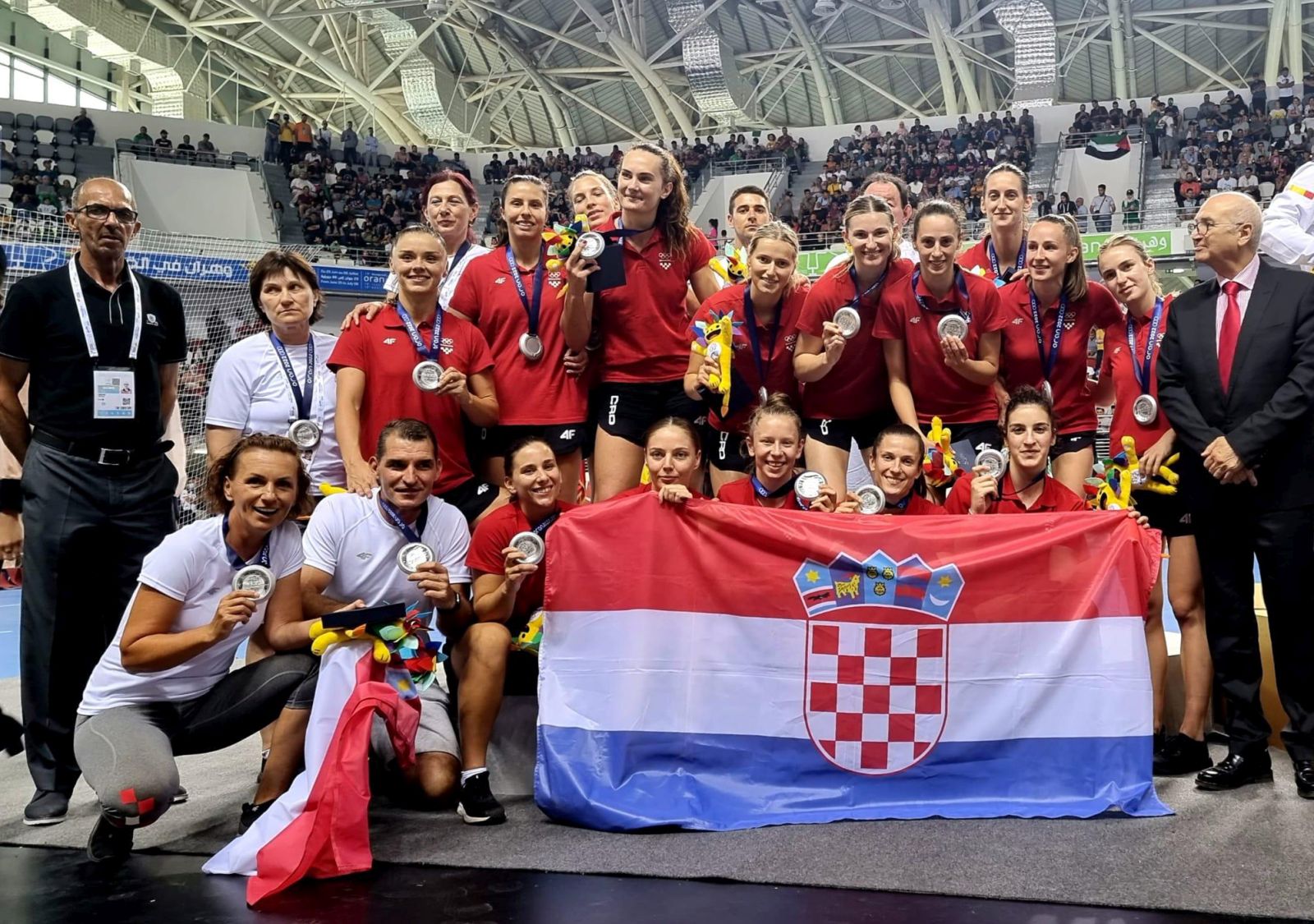 Oran, 6.7.2022.-  Hrvatske rukometaice osvojile su srebrnu medalju na Mediteranskim igrama koje ove srijede zavravaju u alirskom Oranu. U finalnom su susretu panjolke bile bolje od Hrvatske s 29-25 (17-13). 
foto HINA/ HOO/ ua