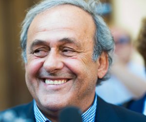 epa10058806 The former president of the the European Football Association UEFA Michel Platini smiles in front of the Swiss Federal Criminal Court after the verdict has been announced, in Bellinzona, Switzerland, 08 July 2022. The trial ended with an acquittal. Former Fifa President Joseph Blatter and Platini, stood trial before the Federal Criminal Court over a suspicious two-million payment. The Federal Prosecutor's Office accused them of fraud. The defense spoke of a conspiracy.  EPA/ALESSANDRO CRINARI