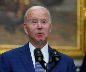 epa10059747 US President Joe Biden delivers remarks before signing an Executive Order on Protecting Access to Reproductive Health Services in the Roosevelt Room of the White House in Washington, DC, USA, on 08 July 2022.  EPA/Yuri Gripas / POOL