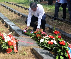 Srb, 27.7.2022.- U Srbu kod spomenika Ustanak naroda Like i Korduna proslavljena je u srijedu  u organizaciji Saveza antifaistièkih boraca i antifaista i Srpskog narodnog vijeæa 81. obljetnica partizanskog ustanka. Na slici predsjednik SNV-a i saborski zastupnik (SDSS) Milorad Pupovac. 
foto HINA/ Mladen VOLARIÆ/ ua