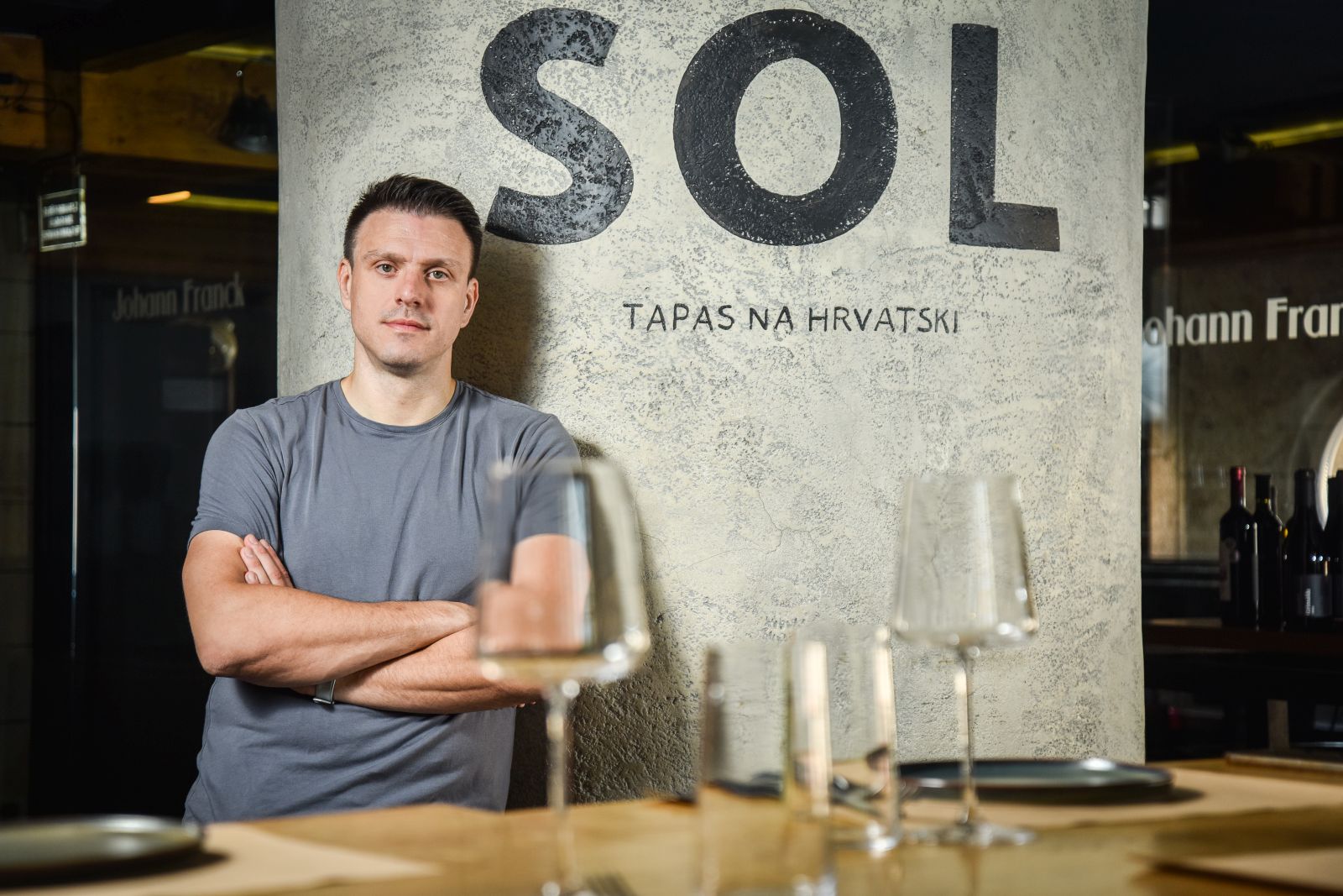 17.06.2022., Zagreb - Mate Jankovic, chef i vlasnik restorana Tapas. 

Photo Sasa ZinajaNFoto