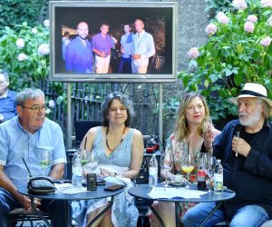 01.07.2022., Zagreb - Konferencija za medije povodom predstavljanja 22. sezone kazalista Ulysses. Rade Serbedzija, Lenka Udovicki, Dusko Ljustina, Branka Katic.   Photo: Marko Lukunic/PIXSELL