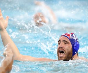 01.07.2022., Budimpesta, Madjarska - FINA Svjetsko prvesntvo u vaterpolu, polufinale, Spanjolska - Hrvatska. Josip Vrlic Photo: Luka Stanzl/PIXSELL