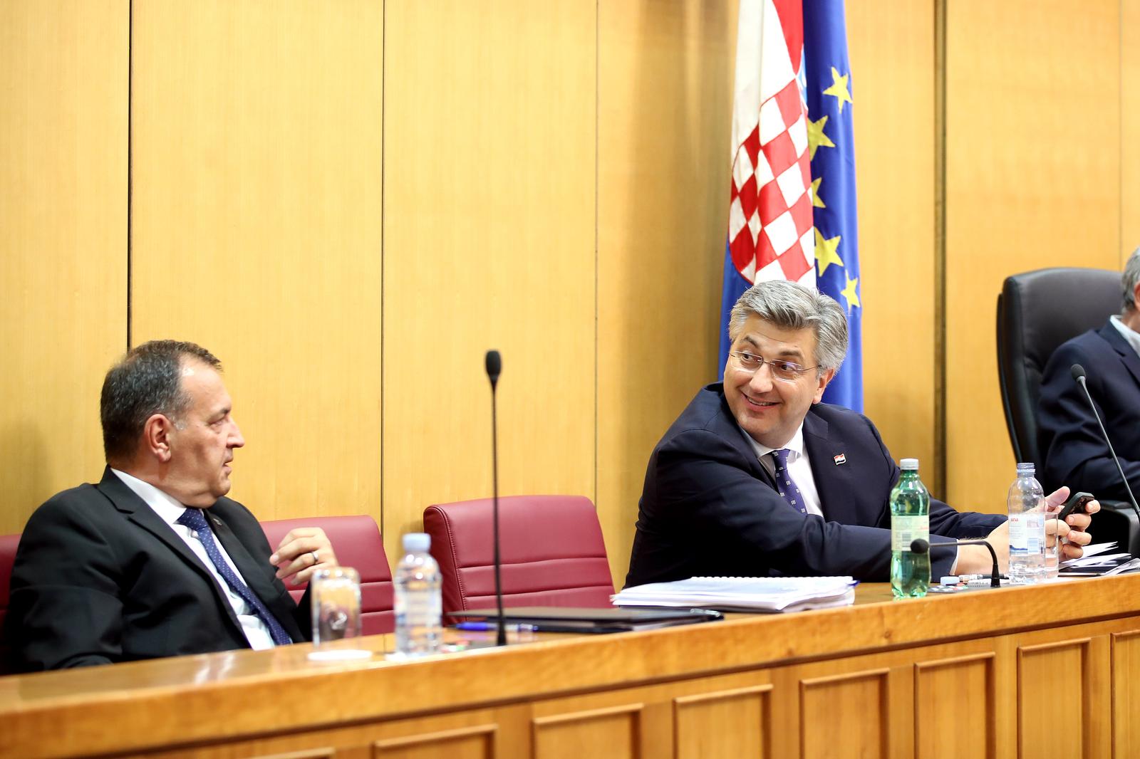 06.07.2022., Zagreb - Sabor 11. sjednicu nastavlja raspravom o oporbenom prijedlogu za opoziv ministra Berosa. Premijer Andrej Plenkovic, Vili Beros. Photo: Luka Stanzl/PIXSELL