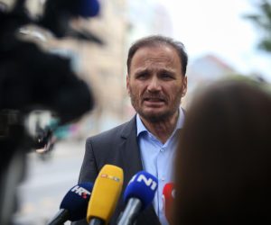 07.07.2022., Zagreb - Boris Milosevic s odvjetnikom Antom Nobilom izasao je nakon ispitivanja u USKOK-u Photo: Zeljko Hladika/PIXSELL
