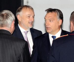 15.10.2013. Tiszaujvaros, Madjarska - Madjarski premijer Viktor Orban i predsjednik Uprave MOL-a Zsoltan Hernadi, za kojim je raspisana Interpolova tjeralica, otvorili su novi pogon butadiena u tvornici Tiszai Vegyi Kombinat. r"nPhoto: Boris Scitar/Vecernji list/PIXSELL