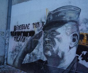 09, November, 2021, Belgrade - Activists Aida Corovic and Jelena Jacimovic Jachim threw eggs at a mural by Ratko Mladic, painted on the corner of Njegoseva and Aleksa Nenadovic. Photo: Antonio Ahel/ATAImages

09, novembar, 2021, Beograd - Aktivistkinje Aida Corovic i Jelena Jacimovic Jachim gadjale su jajima mural Ratka Mladica, koji je oslikan na uglu Njegoseve i Alekse Nenadovica. Photo: Antonio Ahel/ATAImages Photo: Antonio Ahel/PIXSELL