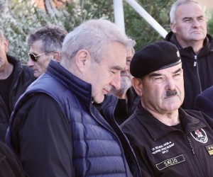 10.04.2022.,Split- Pored spomenika poginulim pripadnicima 9. bojne HOS-a Vitez Rafael Boban obiljezena je 31. obljetnica osnutka i odana pocast poginulima uz prigodno obracanje. Marko Skejo i Ante Prkacin
 (10.04.2022.,Split- Pored spomenika poginulim