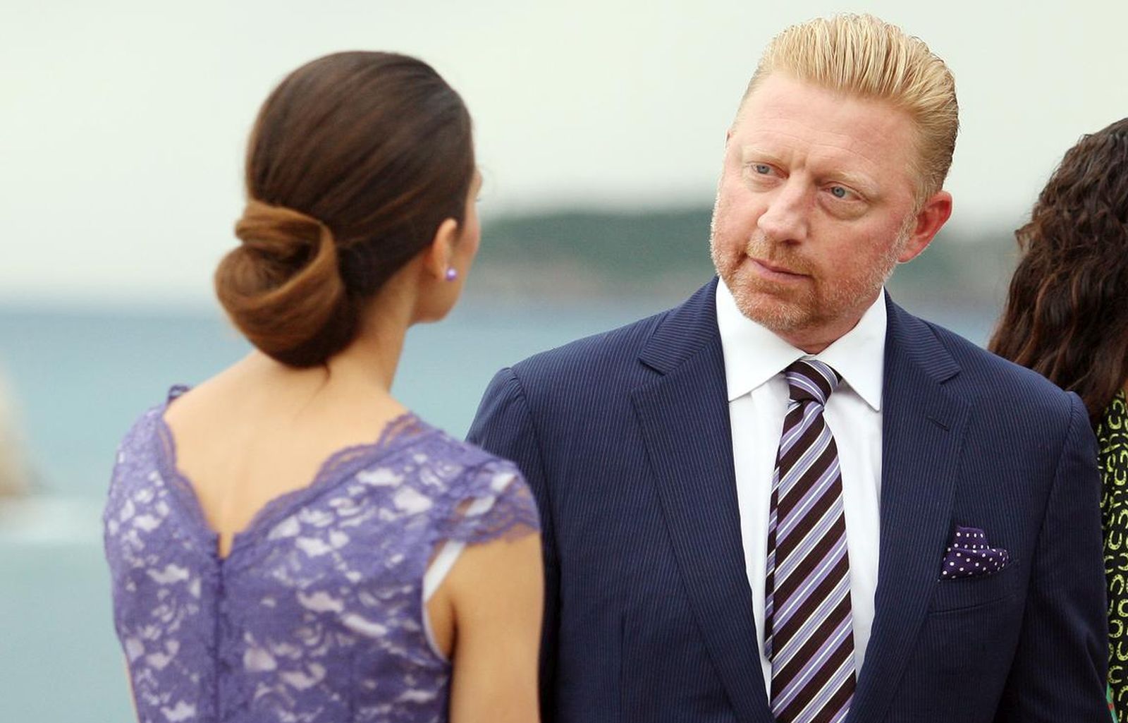 10.07.2014., Sveti Stefan, Crna Gora - Uzvanici stizu na vjencanje Novaka Djokovica i Jelene Ristic. Boris Becker sa suprugom Lilly Kerssenberg. "nPhoto: Ivo Cagalj/PIXSELL