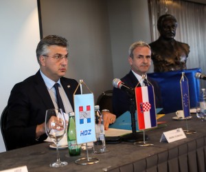 11.07.2022., Zagreb - U hotelu Westin odrzana je sjednica Nacionalnog odbora HDZ-a Andrej Plenkovic, Krunoslav Katicic Photo: Zeljko Hladika/PIXSELL
