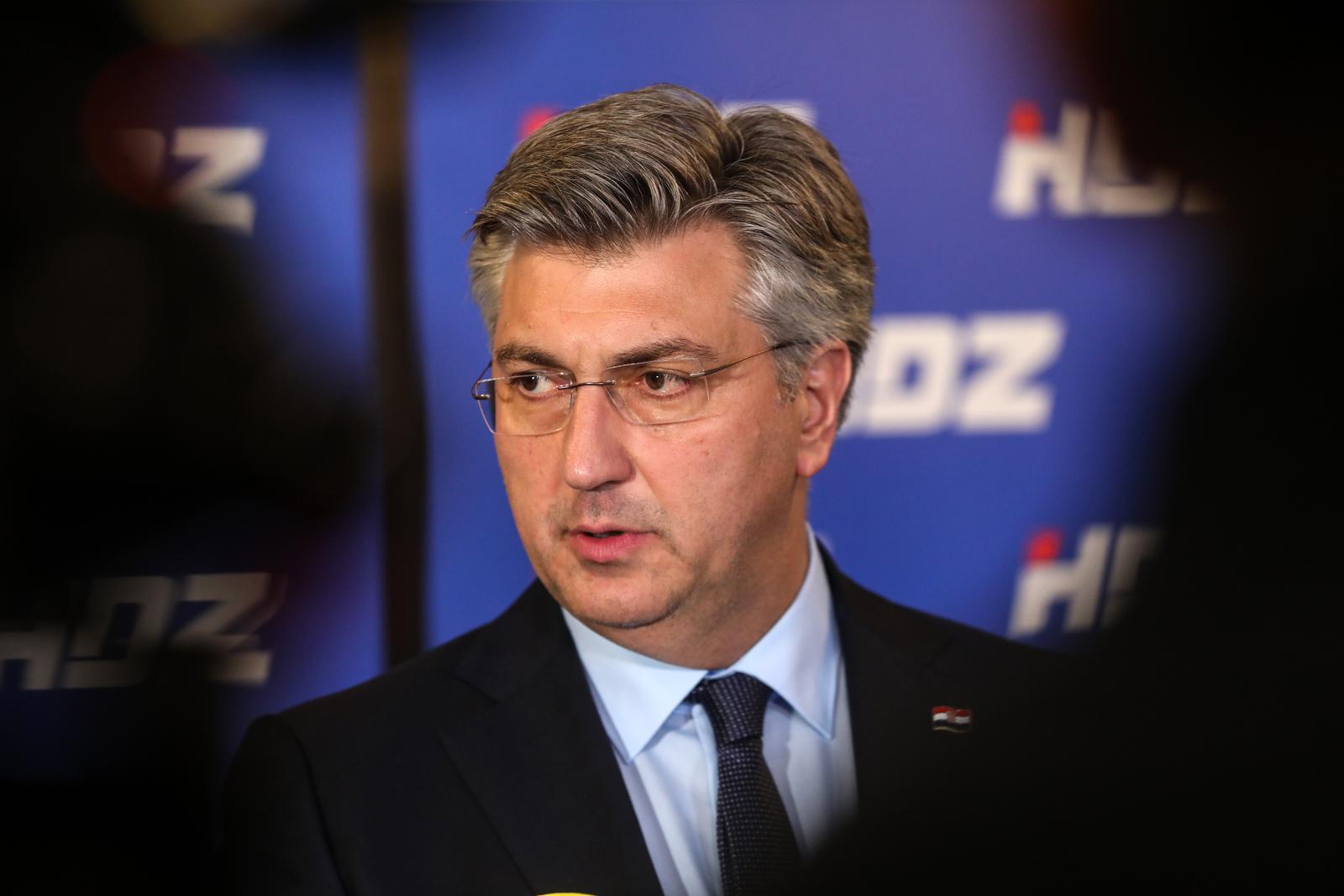 11.07.2022., Zagreb - Predsjednik Vlade RH Andrej Plenkovic dao je izjavu za medije nakon sjednice Nacionalnog odbora HDZ-a. Photo: Zeljko Hladika/PIXSELL