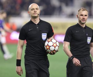 12.03.2022., stadion Poljud, Split - Hrvatski Telekom Prva liga, 27. kolo, HNK Hajduk - GNK Dinamo. Sudci Dario Bel i Marjan Tomas    Photo: Ivo Cagalj/PIXSELL