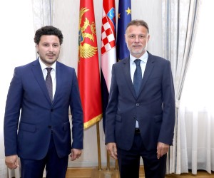 12.07.2022., Zagreb - Predsjednik Hrvatskoga sabora Gordan Jandrokovic primio je danas predsjednika Vlade Crne Gore Dritana Abazovica koji boravi u sluzbenom posjetu Republici Hrvatskoj.   Photo: Patrik Macek/PIXSELL
