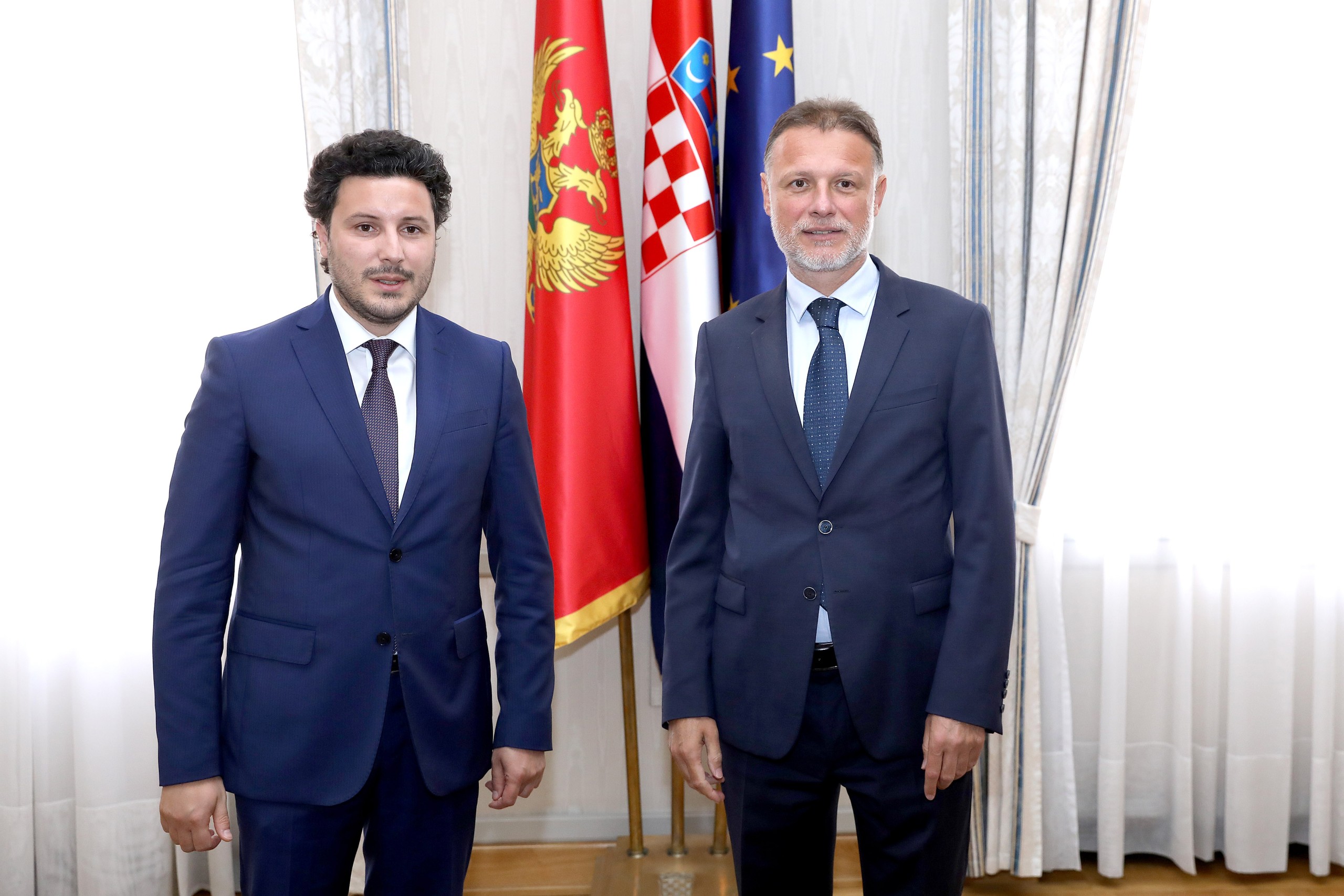 12.07.2022., Zagreb - Predsjednik Hrvatskoga sabora Gordan Jandrokovic primio je danas predsjednika Vlade Crne Gore Dritana Abazovica koji boravi u sluzbenom posjetu Republici Hrvatskoj.   Photo: Patrik Macek/PIXSELL