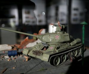 18.10.2012., Zagreb - Izlozba maketa, diorama i vinjeta s popratnim sadrzajima na temu Domovinskoga rata Oluja u minijaturi otvorena je u Tehnickom muzeju. r"nPhoto: Igor Kralj/PIXSELL