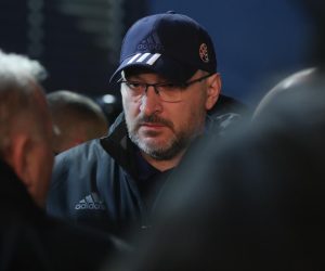 14.02.2019., Plzen, Ceska – Jake policijske snage medju navijacima ispred stadiona uoci pocetka prva utakmica 1/16 finala UEFA Europa lige: FC Viktoria Plzen – GNK Dinamo Zagreb. Photo: Igor Kralj/PIXSELL