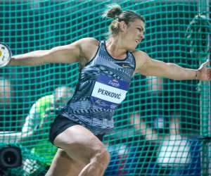 14.09.2021., SRC Mladost, Zagreb - World athletics Continental Tour Gold 2021., 71. Boris Hanzekovic memorijal. Sandra Perkovic rPhoto: Matija Habljak/PIXSELL