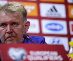 14.11.2019., Zenica, Bosna i Hercegovina - Konferencija za medije nogometne reprezentacije Bosne i Hercegovine uoci kvalifikacijske utakmice za Euro 2020. protiv Italije. Izbornik Robert ProsineckirPhoto: Armin Durgut/PIXSELL