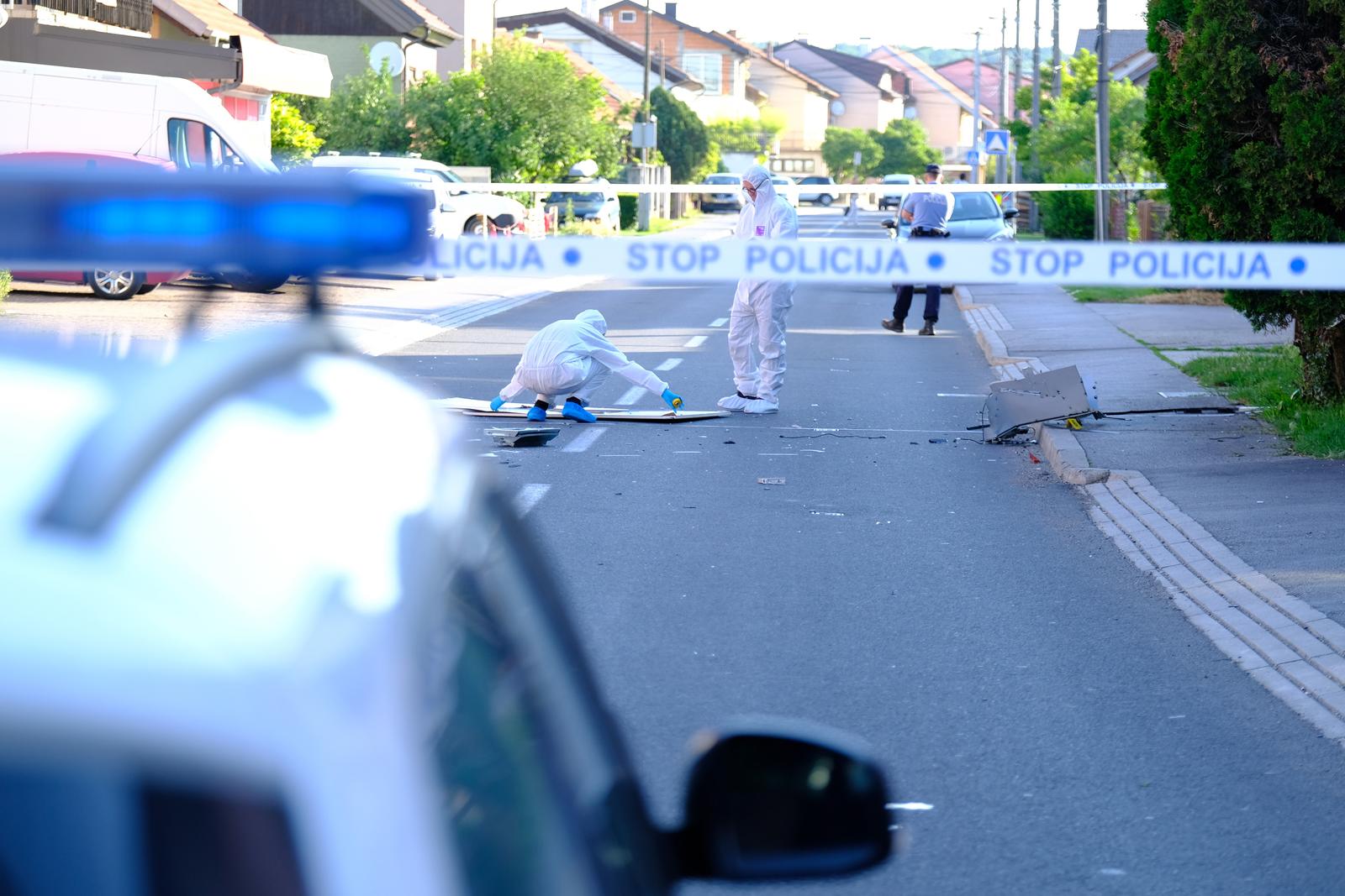 15.06.2022., Zagreb - Oko 4 sata ujutro u Ulici kaktusa kod Sesveta eksplozijom je ostecen bankomat. Ocevid je u tijeku. Photo: Slaven Branislav Babic/PIXSELL