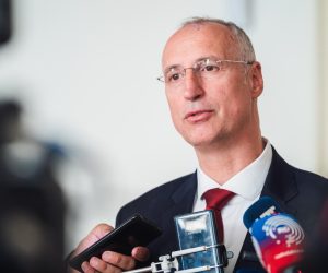 15.07.2022., Split - u Hrvatskom domu odrzana je prezentacija plana razvoja grada Splita. Nakon prezentacije gradonacelnik Splita Ivica Puljak dao je izjavu medijima. Photo: Igor Jaksic/PIXSELL