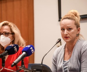 15.11.2021.., Zagreb - Predstavljanje Nacrta prijedloga reforme hitne medicine. Nacrt je osmislila Hrvatska udruga bolnickih lijecnika (HUBOL) u zajednistvu sa Koordinacijom hrvatske obiteljske medicine (KOHOM), Hrvatskom udrugom djelatnika hitne medicinske pomoci (HUDHMP), Hrvatskim drustvom obiteljskih doktora Hrvatskog lijecnickog zbora (HDOD HLZ) i Hrvatskim drustvom za hitnu medicinu (HDHM). Natasa Ban Toskic, Ivana Smit   Photo: Josip Regovic/PIXSELL Photo: Josip Regovic/PIXSELL