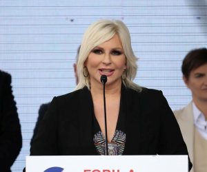 17.05.2021., Foca, Bosna i Hercegovina - Ana Brnabic i Radovan Viskovic, predsjednici vlada Srbije i Republike Srpske u Foci su polozili kamen temeljac za zajednicki projekt, hidroelektranu "Buk Bijela". Zorana MihajlovicrPhoto: Armin Durgut/PIXSELL